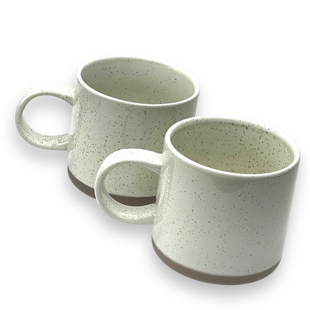 Starbucks 2017 Set of 2 Speckled Two Toned Coffee Tea Cup Copper Heart 12 oz. - Picture 4 of 9